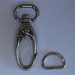 1/2" Oval Snap Hook Silver