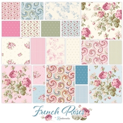 10 inch Sqs French Roses 42pk