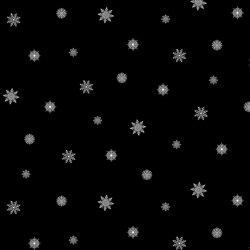 Holiday Happy Place Black Small Snowflake