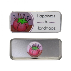Happiness is Hand Made Magnetic Needle Tin