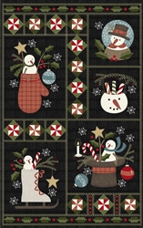 Charcoal Snowdays Panel Flannel Snowdays