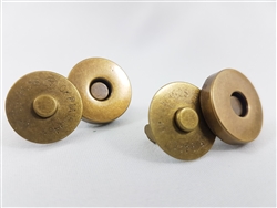 Magnetic Snaps Antique Brass 3/4" 2 sets