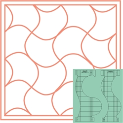 Back to Back, Quilt Templates 2PC 4" Sets
