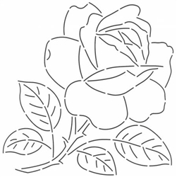 Quilt Stencil Rose 11in 1013QC