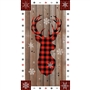 RED Deer Wood Grain Fabric Panel   24"x44"