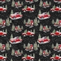SMALL RED TRUCKS ON BLACK 44x36"