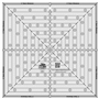 CGRSQ12 12-1/2in Square It Up or Fussy Cut Square Ruler Creative Grids