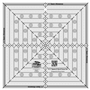 CGRSQ9 9-1/2in Square It Up or Fussy Cut Square Quilt Ruler