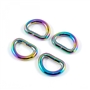 1/2" D-rings for 1/2in Straps Rainbow 4pk