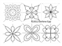 Quilt Stencil Scores of Four 4" Full Line Stencils 30692
