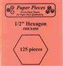 English Paper Pieces Hexagons 1/2" paper pieces 125pc