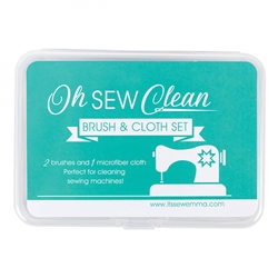 Teal Oh Sew Clean Brush and Cloth Set