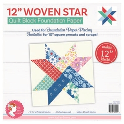 12in Woven Star Quilt Block