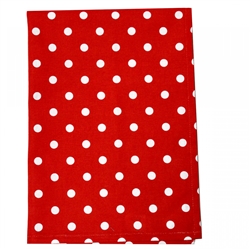 Polka Dot Bright Red Tea Towel