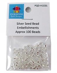 Embellishment Kit Seed Beads Silver Quilt Embellishments