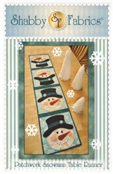 Patchwork Snowman Table Runner
