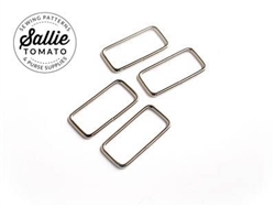 1-1/2in Nickel Rectangle Rings 4pc Salle Tomato