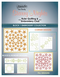 Starry Nights Ruler Work Quilt & Embroidery Club Box