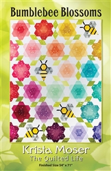 Bumblebee Blossoms quilt Pattern  Creative Grids Krista Moser Diamond Ruler