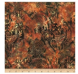 Chestnut Abstracts Hoffman Bali Batik  100% Quilt Cotton 44" x36"