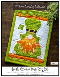 Irish Gnome Mug Rug Precut Fused Applique Pack