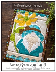 Spring Gnome Mug Rug Precut Fused Applique Pack