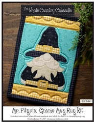 Mr. Pilgrim Gnome Mug Rug Kit Precut Fused Applique Pack
