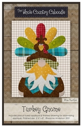 Turkey Gnome Mug Rug Kit Precut Fused Applique Pack