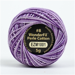 Eleganza 8wt 5-Gram Variegated Perle Cotton Ball 42yd Wisteria