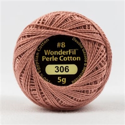 Sue Spargo Eleganza Perle Cotton #8 - Dark Salmon
