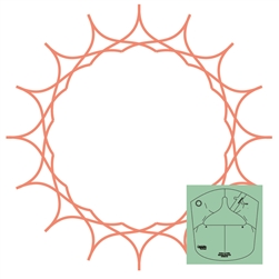 Spinning Wheel #23 Template Size 11.5"