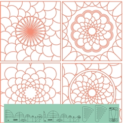 Tecoma 6 PC 18" SET- Book and 5 Templates