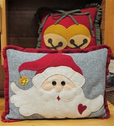 Jingle Bell Santa Pillows Pattern Birds Brain Designs